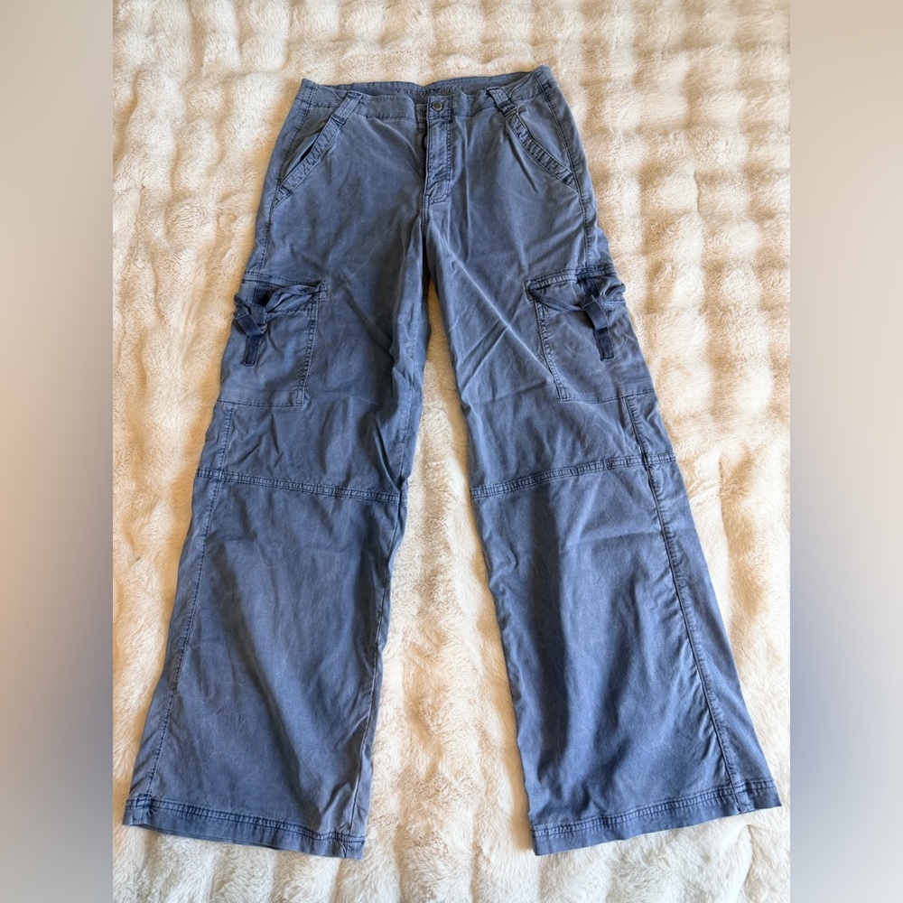 American Eagle Outfitters Slate Blue Cargo Pants 8 regular